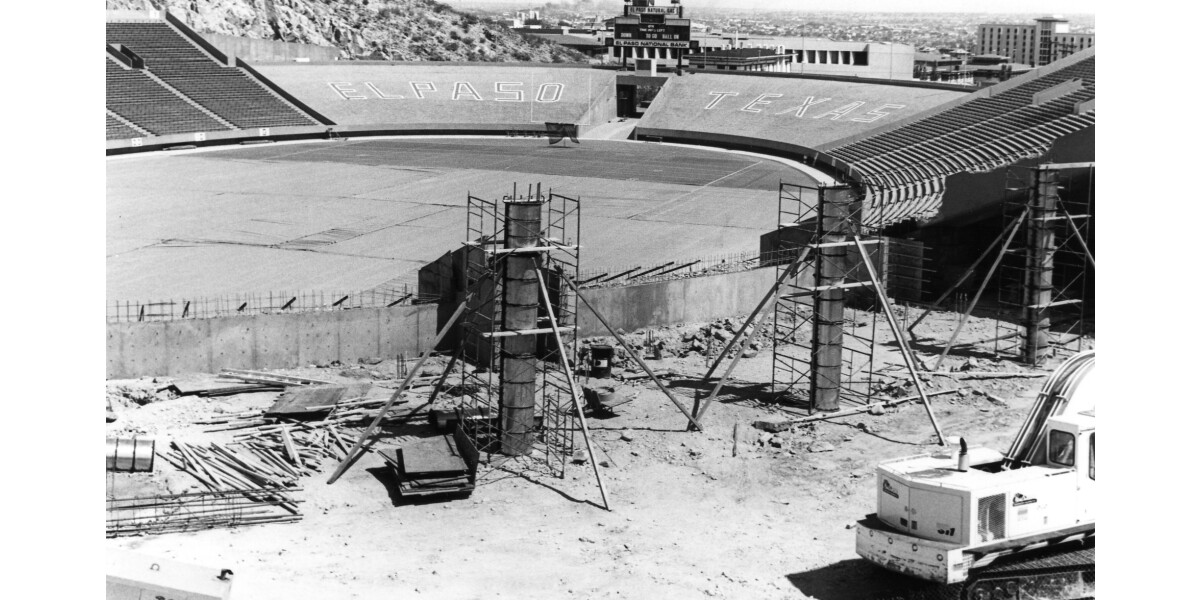 Sun Bowl Construction wall