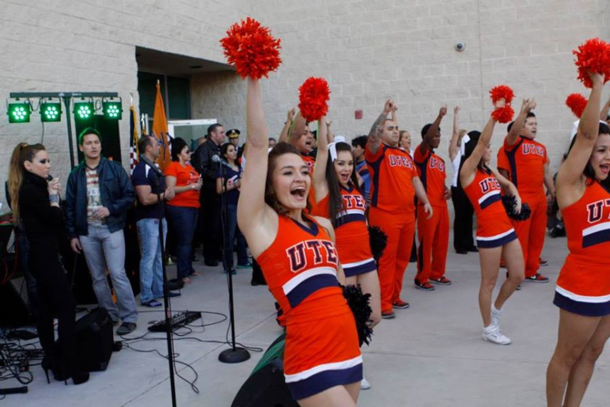 UTEP Cheerleaders Celebrating the Grand Opening DIGIE