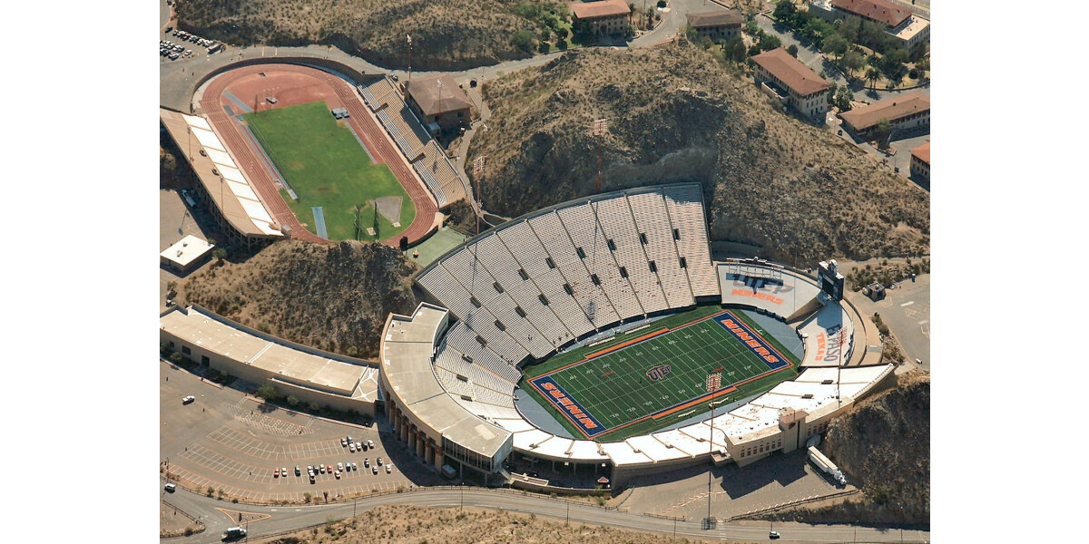 Aerial View Sun Bowl Stadium wall