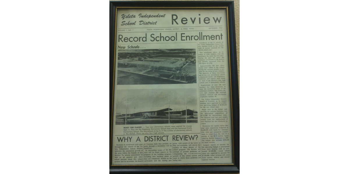 Eastwood Knolls El Paso, Texas 1963 wall