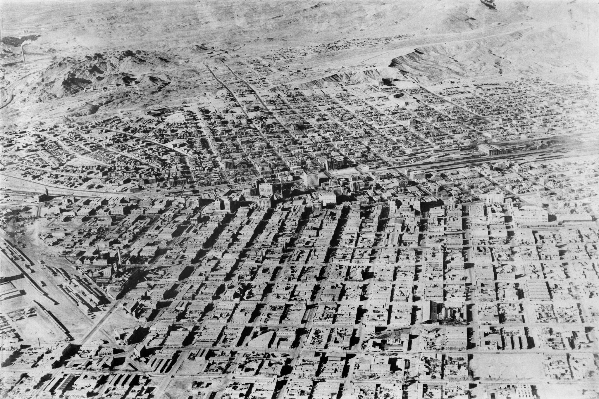 Aerial Photograph Downtown El Paso, Texas 1929 DIGIE