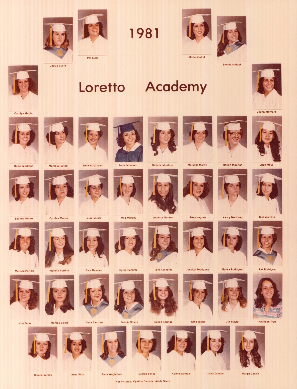 loretto-academy-1981-page-two-graduation-wall