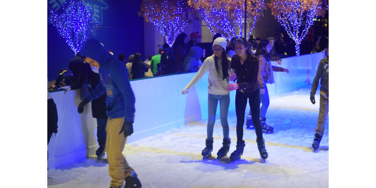 Ice Skating Downtown El Paso, Texas 2016 wall