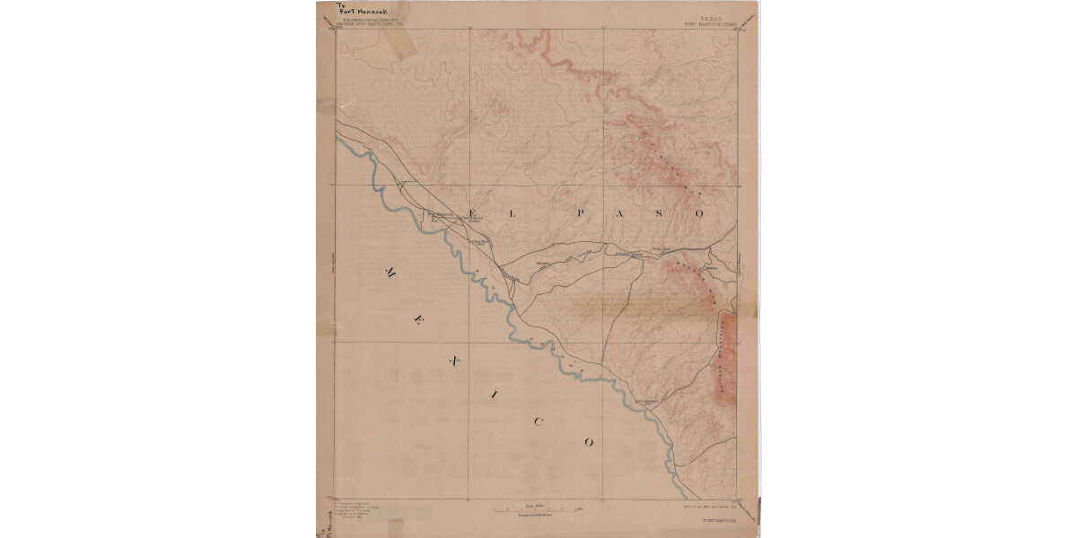 Map of Fort Hancock, Texas circa 1915 wall